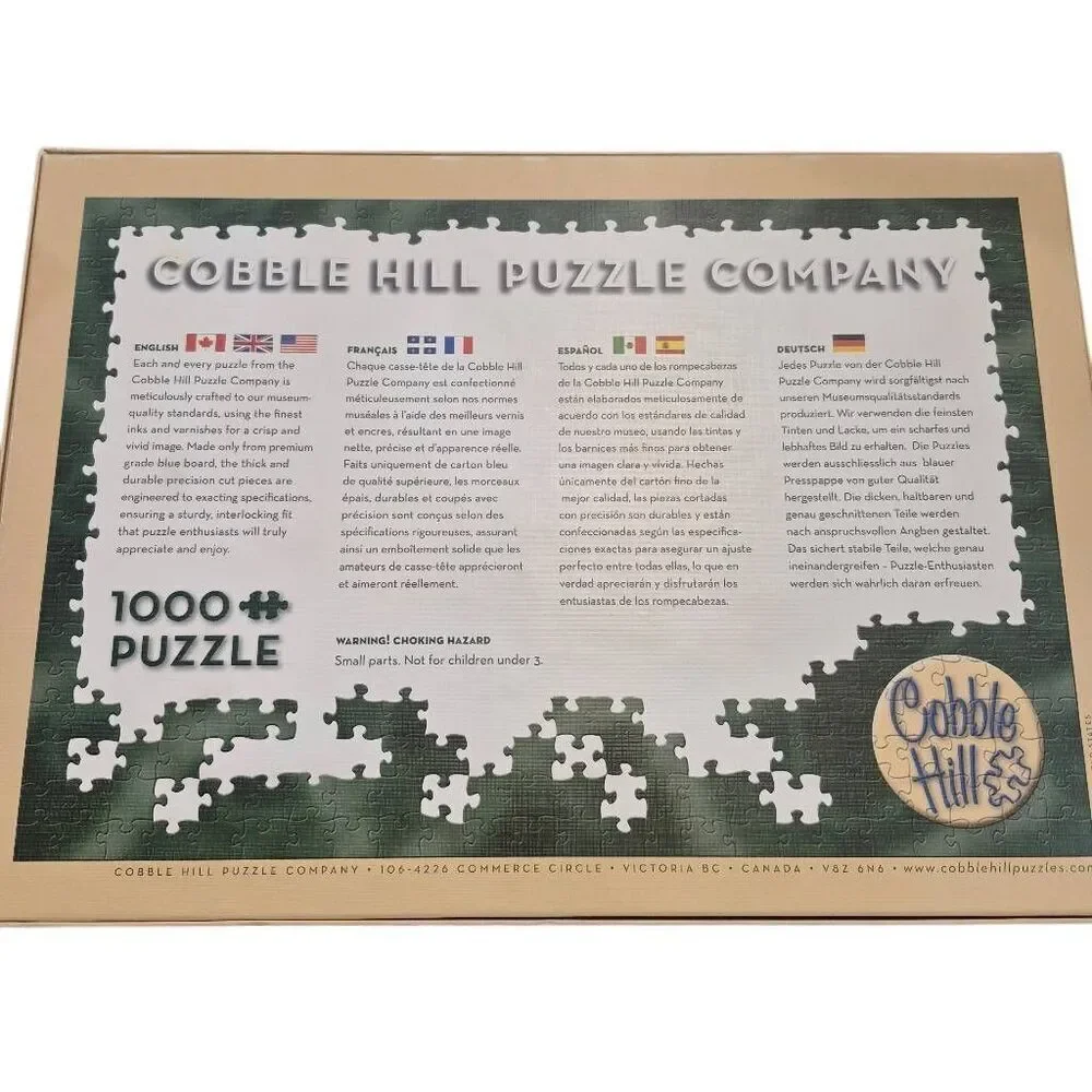 Cobble Hill Santa's Favorite Quilt 1000 pc Jigsaw Puzzle USED